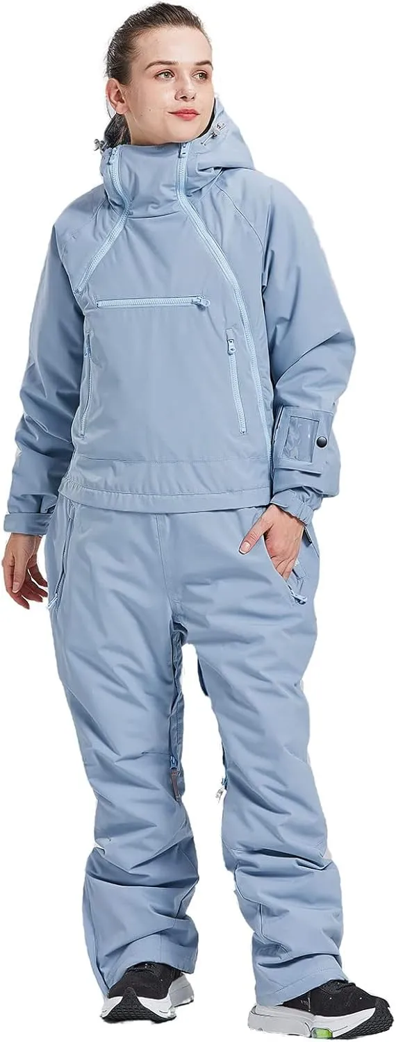 Womens One Pieces Ski Suits Jumpsuits Snowsuits Snowboard Winter Outdoor Waterproof Jackets