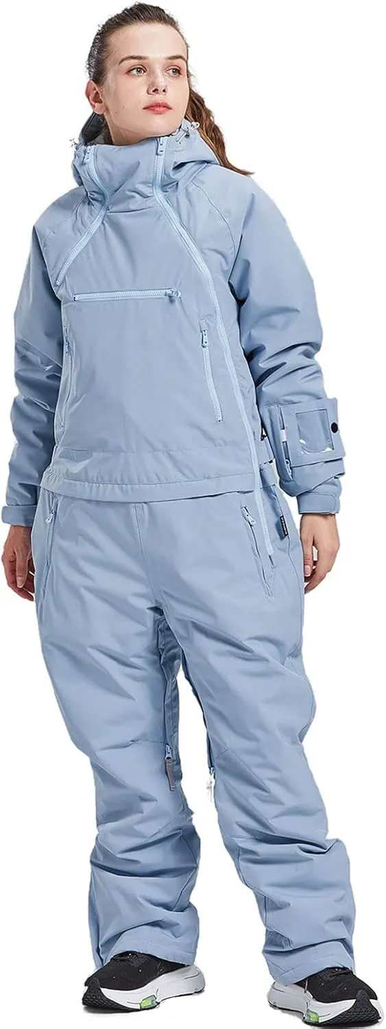 Womens One Pieces Ski Suits Jumpsuits Snowsuits Snowboard Winter Outdoor Waterproof Jackets