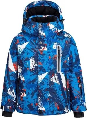 WOWULOVELY Girls Boy's Winter Ski Jackets Waterproof Kids Snowboarding Jacket Snow Coat Thicken Warm Hooded Ski Jacket