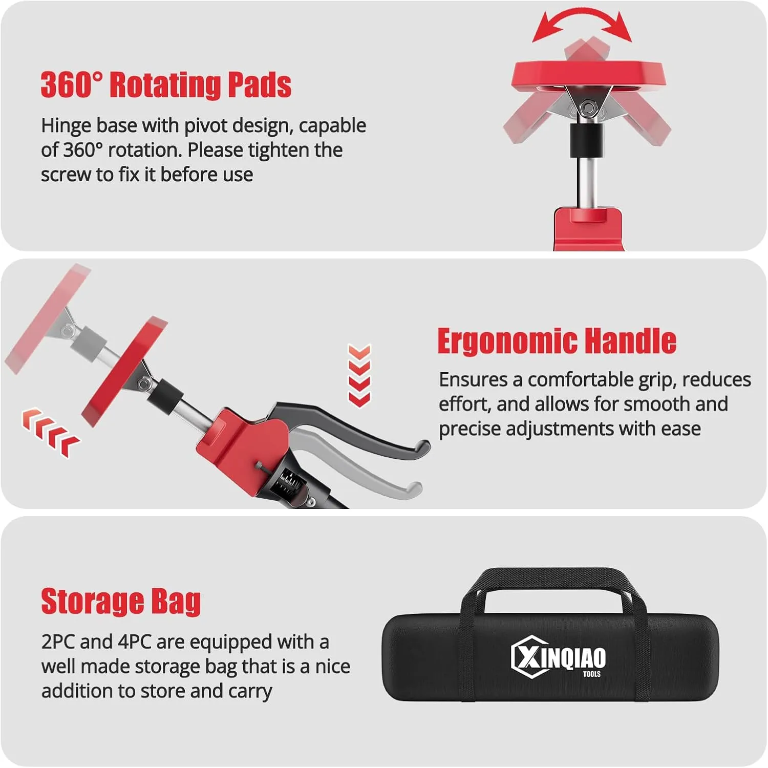 XINQIAO Cabinet Jacks for Installing Cabinets, Heavy Duty Third Hand Tools Adjustable Support Pole from 49.2 in to 114.2 in, 2 PCS