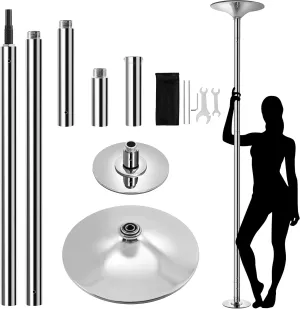 Yaheetech Dance Pole Adjustable Pole Dance 45mm Portable & Removable Dancing Pole Kit Spinning and Static Fitness Pole for Home Club Bar