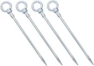 YARNOW 4 Pcs Camping Tent Stakes Heavy Duty Ground Anchors for Grass Sand and Soil Multiuse Pegs for Outdoor Stability and Wind Resistance