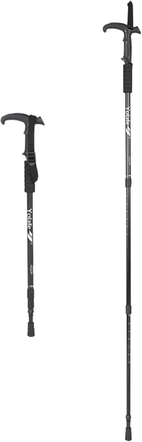 yolafe 4-Section Trekking Pole with Suspension Straight Handle – Durable Walking Stick for Outdoor Adventures