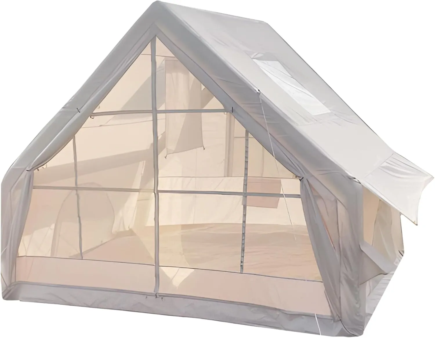 YOXIER Inflatable Tent,Blow up Tent,Inflatable Tents for Camping,6 Person Tents for Camping,Easy Setup Waterproof and Windproof Blow up Tent,Large Family Tent for Outdoor Camping Beige 300cm
