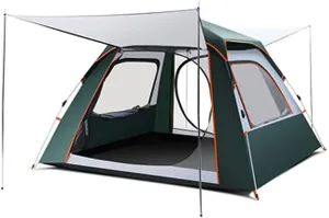 YYDS Tents for Camping Waterproof Windproof Camping Tent Four-Sided Mesh Instant Tent Family Automatic Tent 4 Person Camping Hiking Camping Tents (Color : Green)