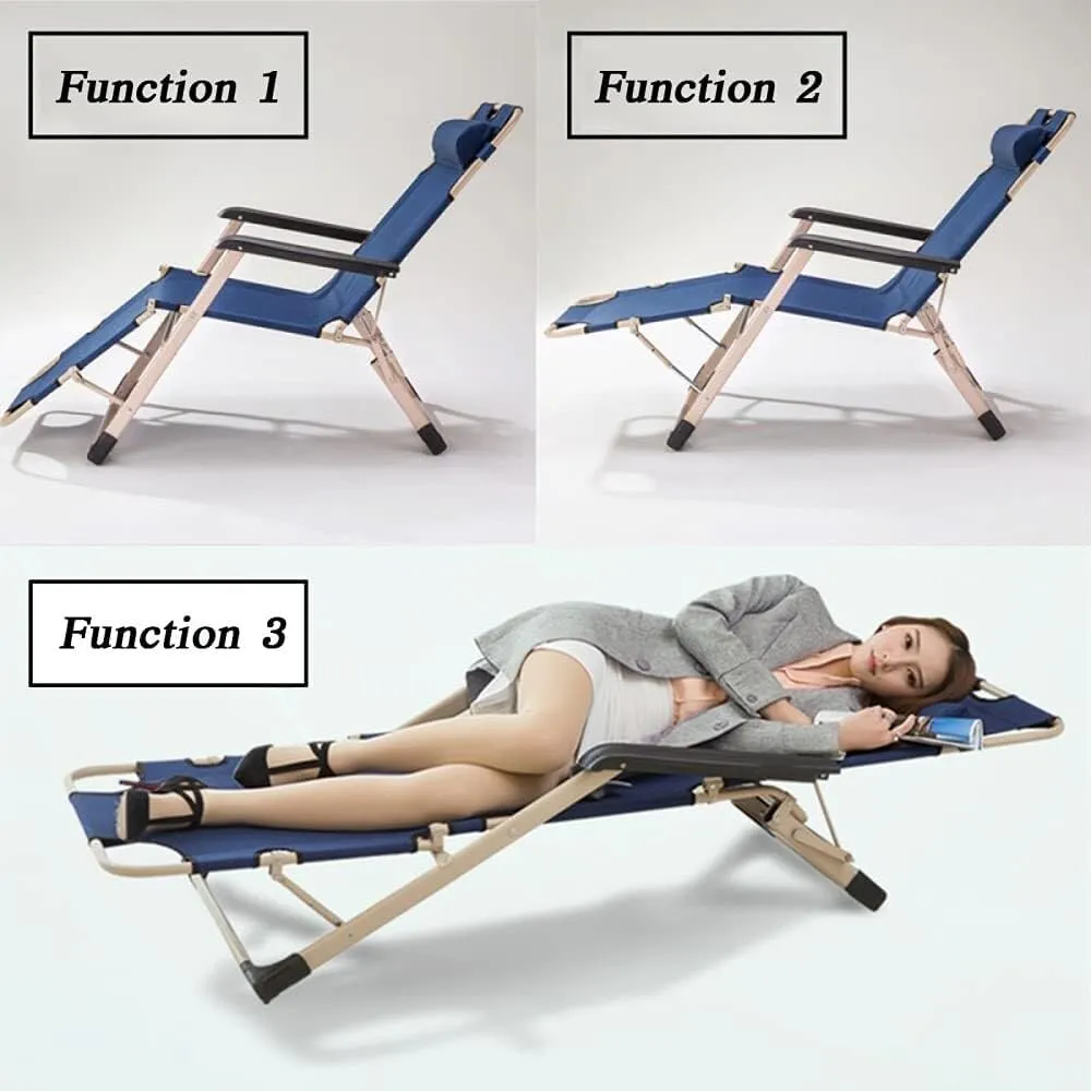 Zero Gravity Folding Recliner Chair for Outdoor, Camping & Beach, Portable Deck Lounger, Adjustable Backrest, Max 250kg Weight Capacity(Walnut)