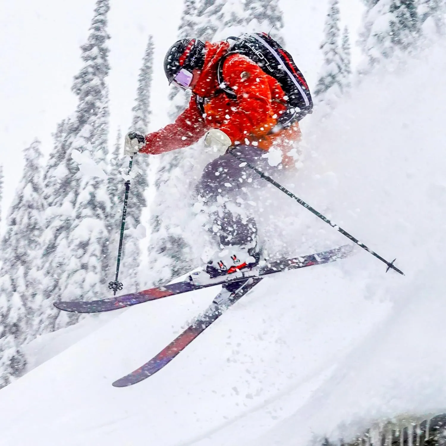 Zipline Blurr EXT MRDW Collection - Adjustable Graphite Composite Ski Poles for Backcountry & All-Mountain - Lightweight, Durable, Ergonomic Grip, Grip Options, Designed by Gold Medalist David Wise