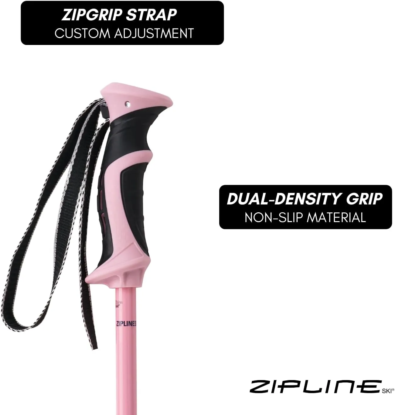 Zipline Lollipop 14.0 Graphite Carbon Composite Ski Poles – Lightweight, Durable, All-Mountain – Ergonomic Grip, Vibration Dampening, Ideal for Groomers and Freestyle. Choice of Olympic Skiers