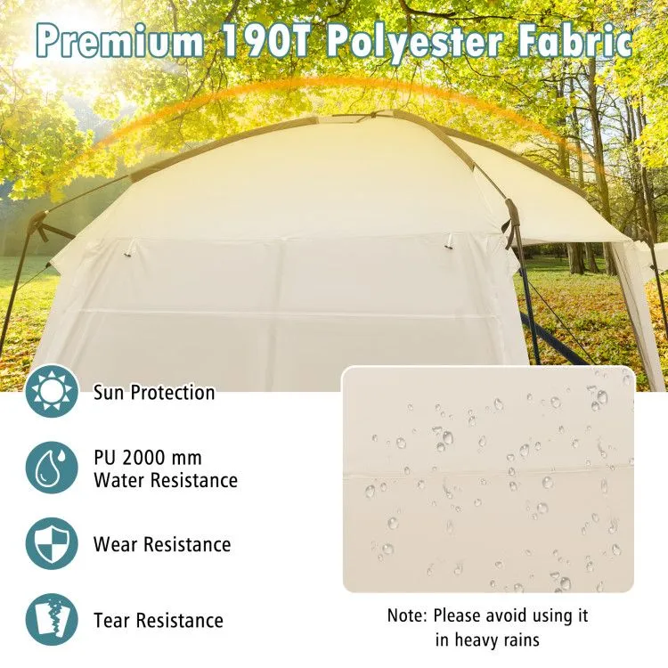 Zippered x Guaranteed security 10 Feet Canopy w/ Screened and Wi-Fi-enabled 10 Door Tent Vestibule
