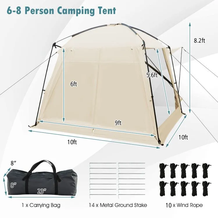 Zippered x Guaranteed security 10 Feet Canopy w/ Screened and Wi-Fi-enabled 10 Door Tent Vestibule