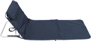 ZJchao Beach Lounge Chair Folding Portable Adjustable Reclining Beach Mat 330.7lb Load Bearing for Pool Camping (Navy Blue)