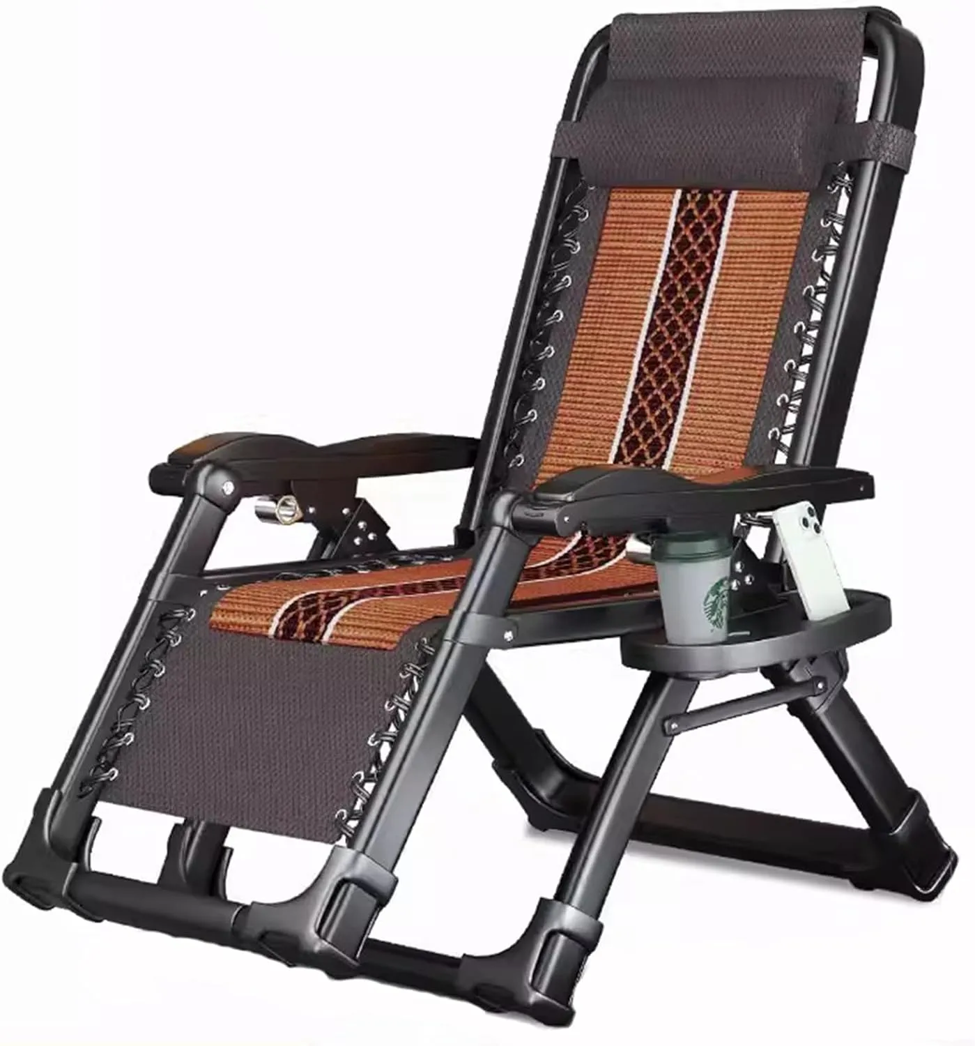 ZTGL A, Folding Camping Cot, Portable Sleeping Bed, Camping Lounge Chair, Outdoor Lightweight Bed, Office Nap Folding Lounge Chairs, Camping Cot for Adults