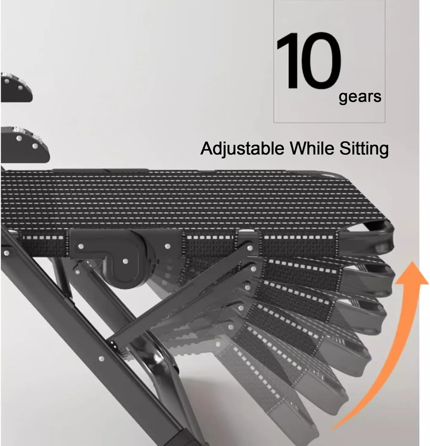 ZTGL D, Portable Folding Camping Cot, Adjustable Adults Reclining Lounge Chairs with Pillow, Outdoor Folding Lounge Chair Perfect for Camping Pool Beach Office Nap