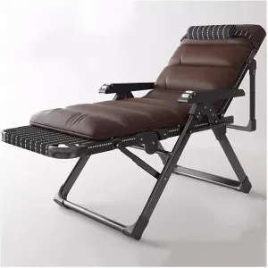 ZTGL D, Portable Folding Camping Cot, Adjustable Adults Reclining Lounge Chairs with Pillow, Outdoor Folding Lounge Chair Perfect for Camping Pool Beach Office Nap